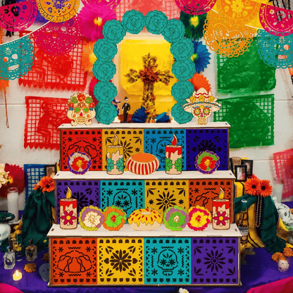 Last Day 49% OFF - Day of the Dead Wooden Altar Display Set | Death is not the end of life, forgetting is