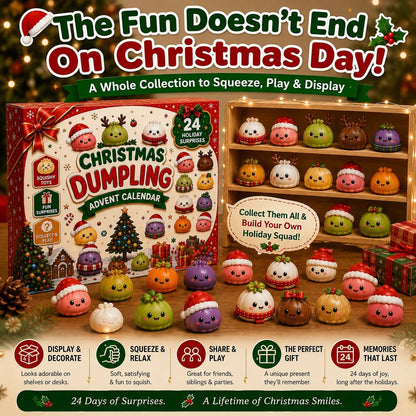 2026 Squishy Advent Calendar – 24 Cute Mini Dumplings for Christmas