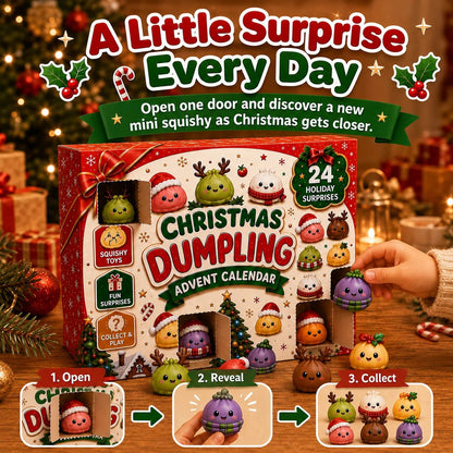 2026 Squishy Advent Calendar – 24 Cute Mini Dumplings for Christmas